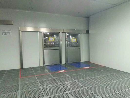 工業用品 自動滑りドア,1500Wの扇風機,粉塵のない転送のためのHEPAフィルター付きのエアシャワー