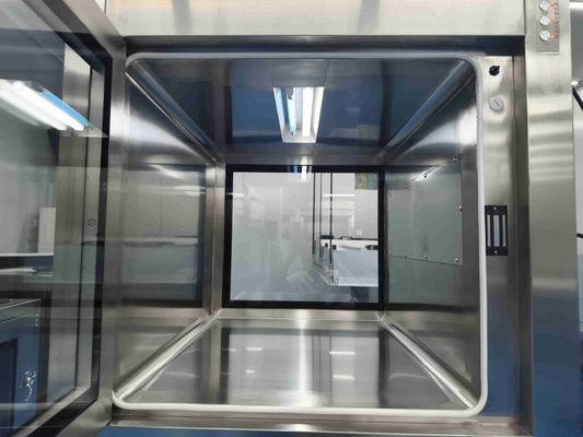 クリーンルーム汚染管理のためのUV滅菌付きの2室式ステンレス鋼電子インターロックパスボックス
