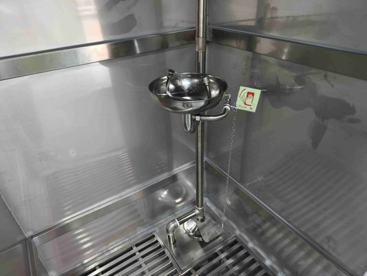 緊急用安全シャワーと眼洗い室