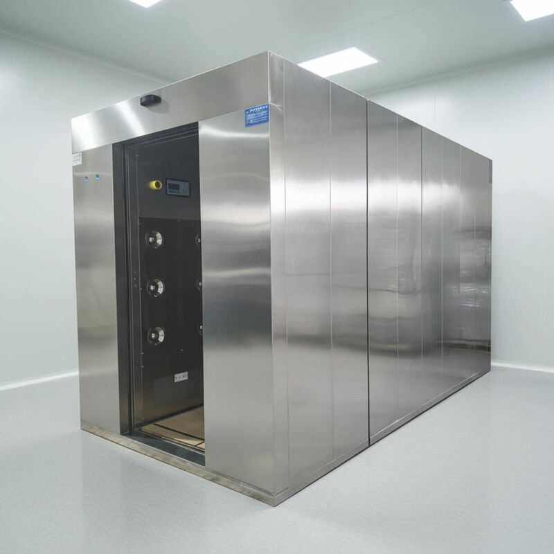 ISO 14644 認定 クリーンルーム エアシャワー 自動 スライディングドアと重用鋼製構造